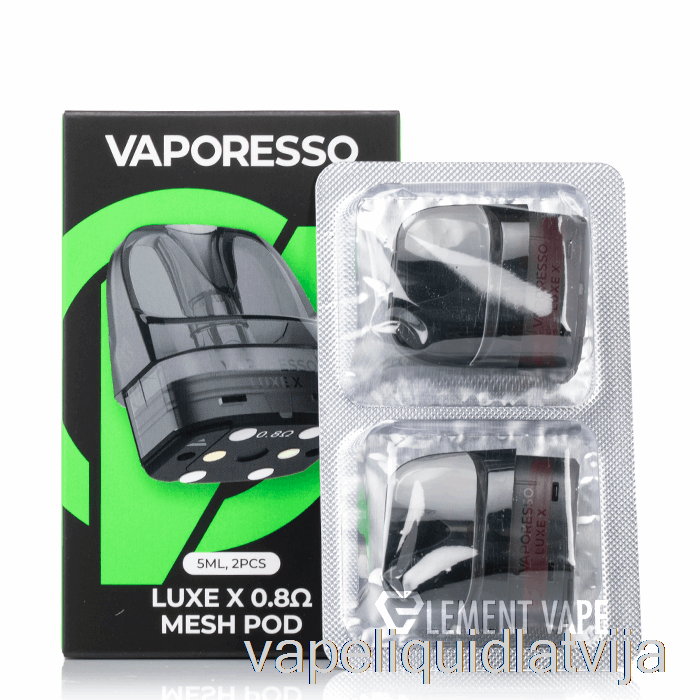 Vaporesso Luxe X Nomaiņas Pods 0.8ohm Luxe X Pods Vape šķidrums